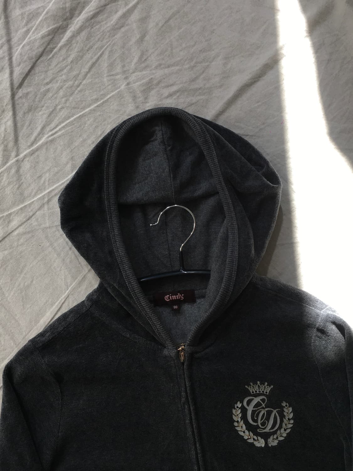 빈티지 벨벳 후드집업 상품이미지3