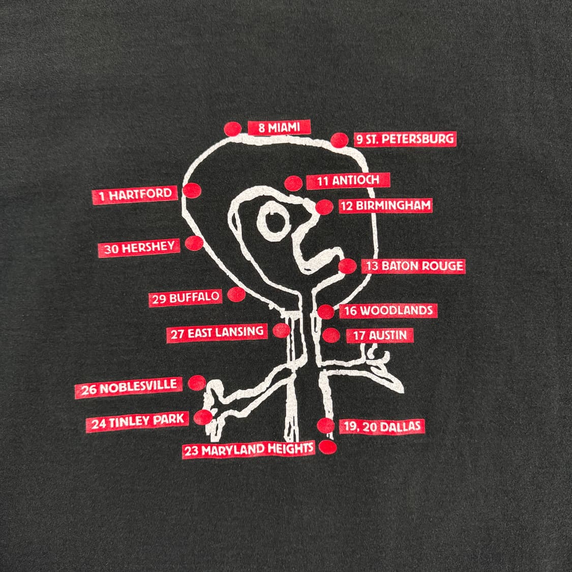 빈티지 90s Radiohead US Tour 라디오헤드 투어 티셔츠 상품이미지5