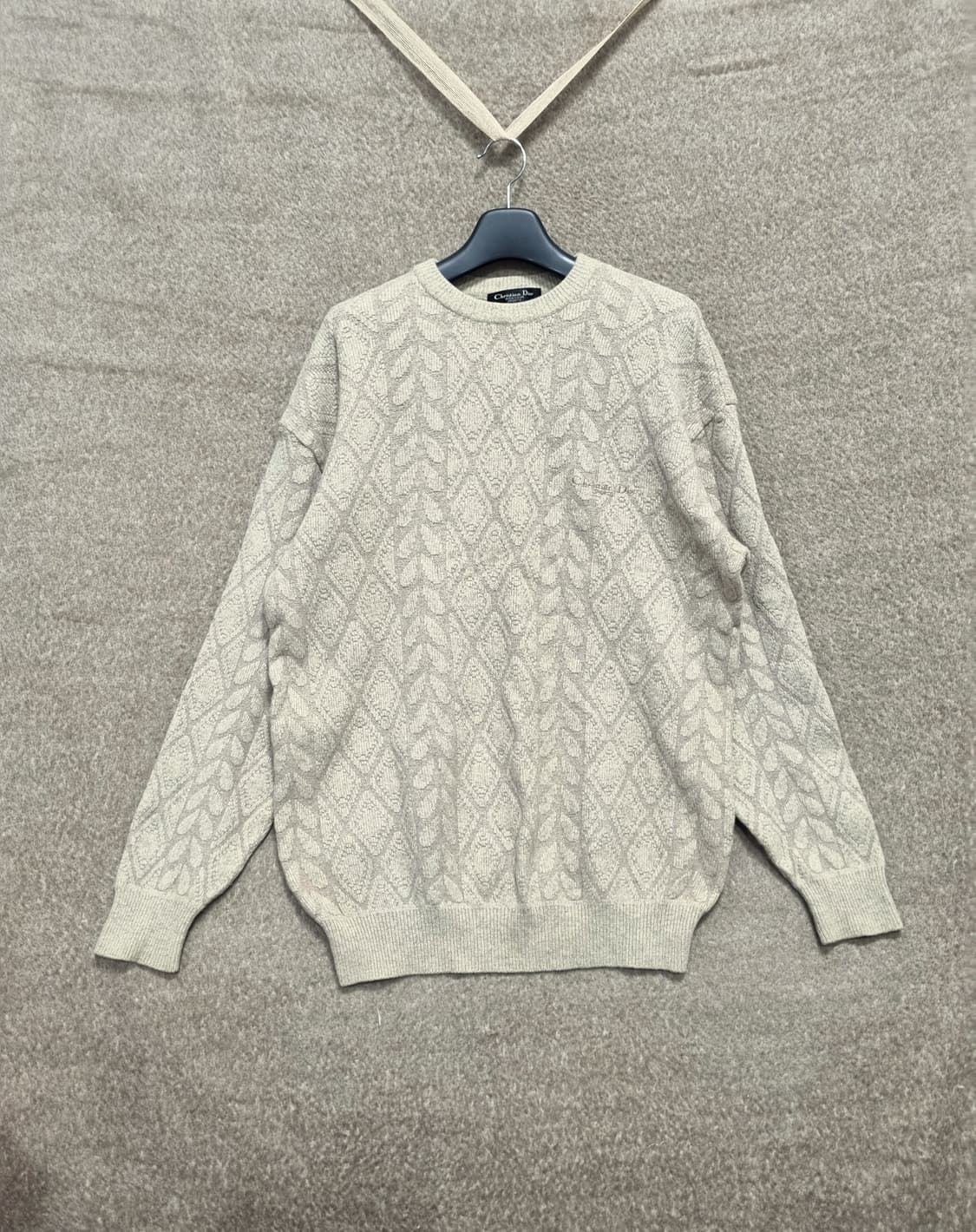 디올 남성 아이보리 패턴 니트 상품이미지1