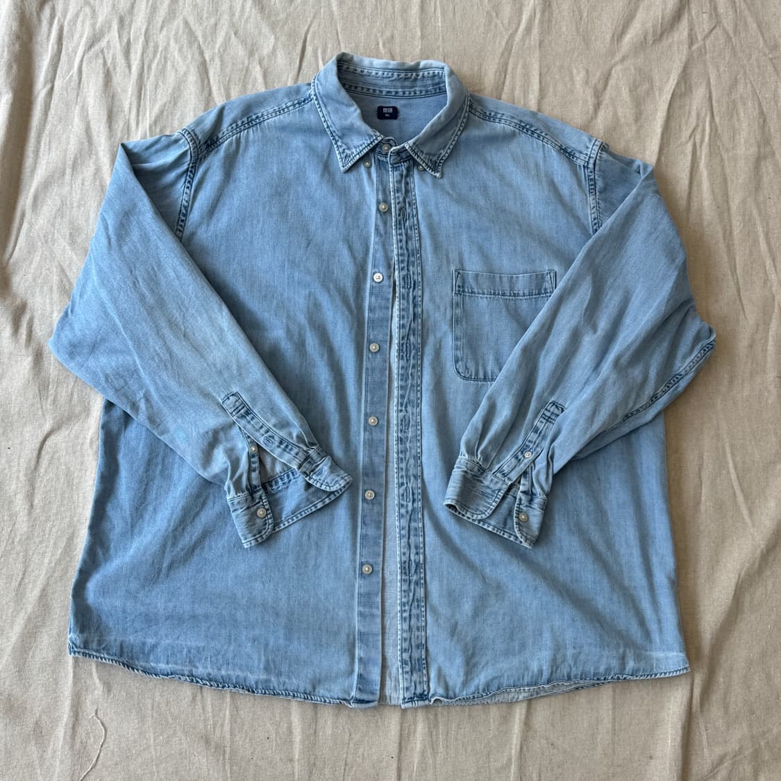 유니클로 빈티지 오버 데님셔츠 자켓 4XL 상품이미지1