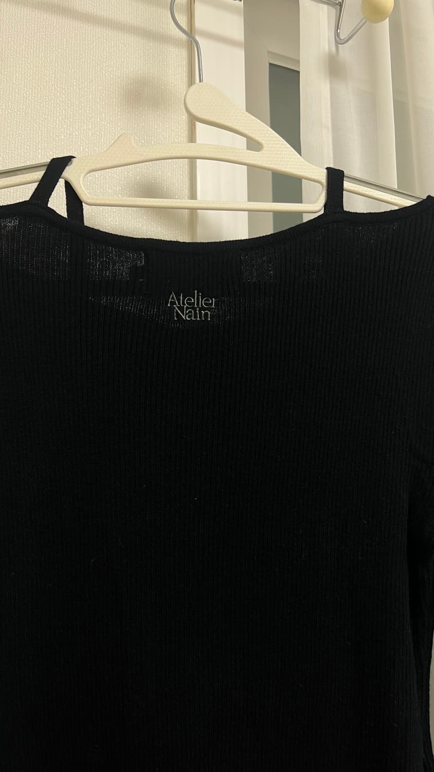 아틀리에나인 니트 블랙 레이어드 원피스 상품이미지7