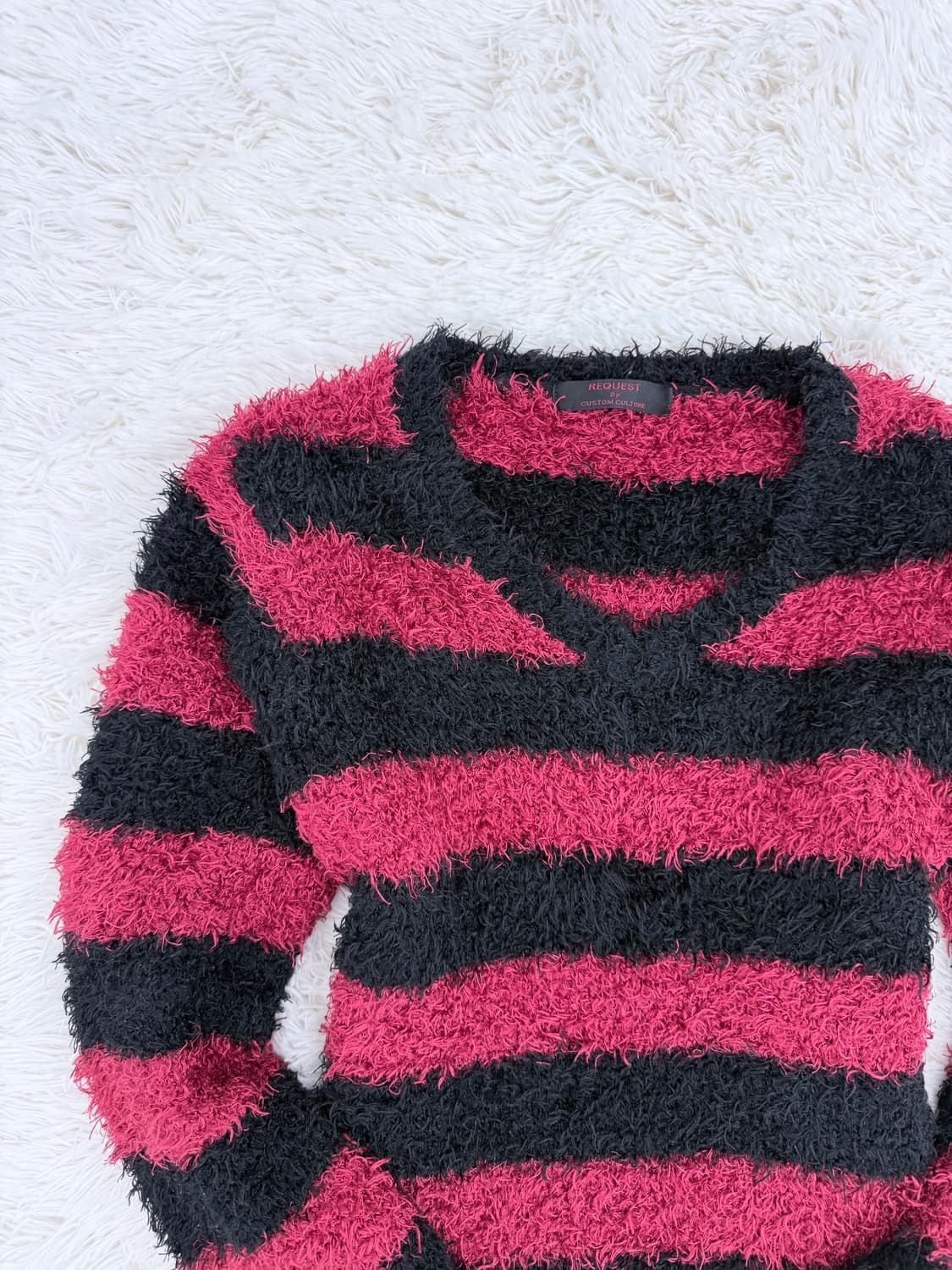 레드 헤어리 단가라 니트 상품이미지2