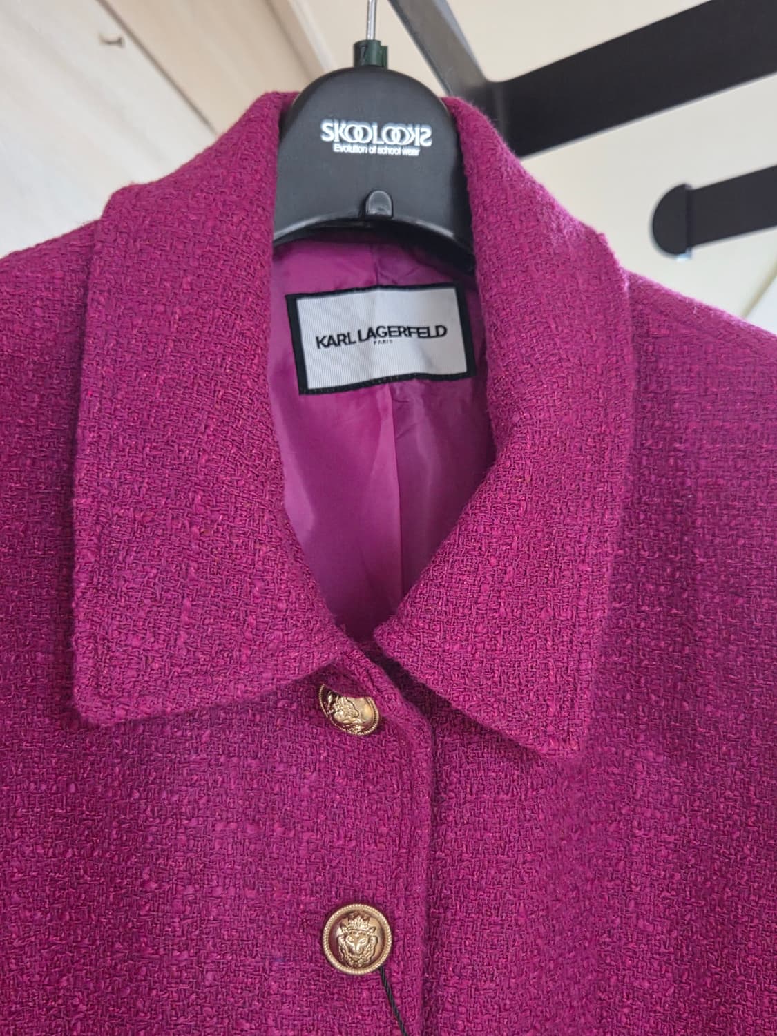 Karl Lagerfeld 보라색 트위드 자켓 상품이미지3