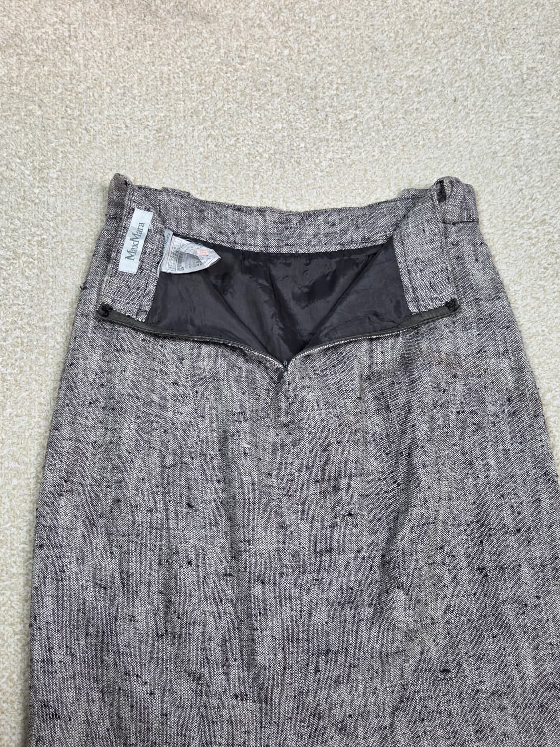 [막스마라] 이탈리아 메이드 헴프 실크 트위드 스커트 | S00152 상품이미지4