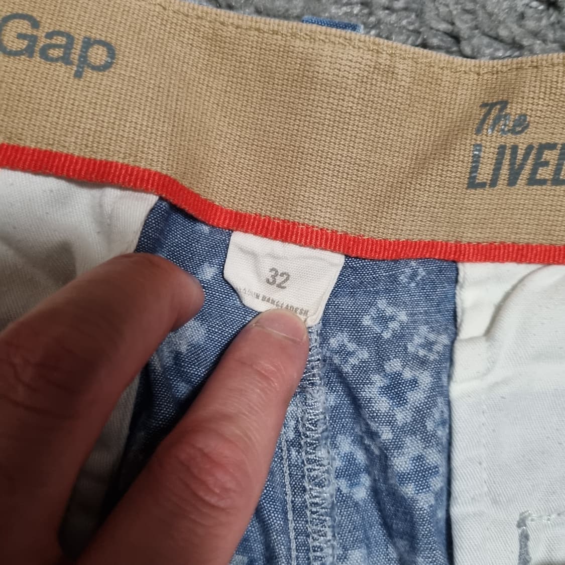 갭 gap 프랙탈 패턴 체크 반바지 32 올드갭 빈티지 상품이미지4