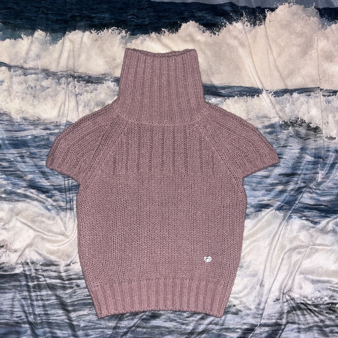 Mauve Pink Half Knit Vest 상품이미지2