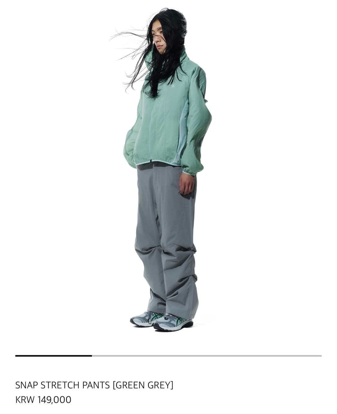 산산기어 SNAP STRETCH PANTS [GREEN GREY] 상품이미지3