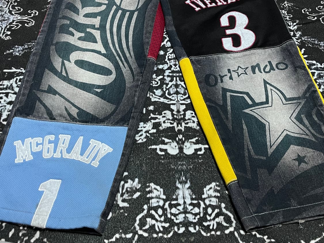 DIANLAO NBA 팀패치 올드스쿨 데님팬츠 30 상품이미지3