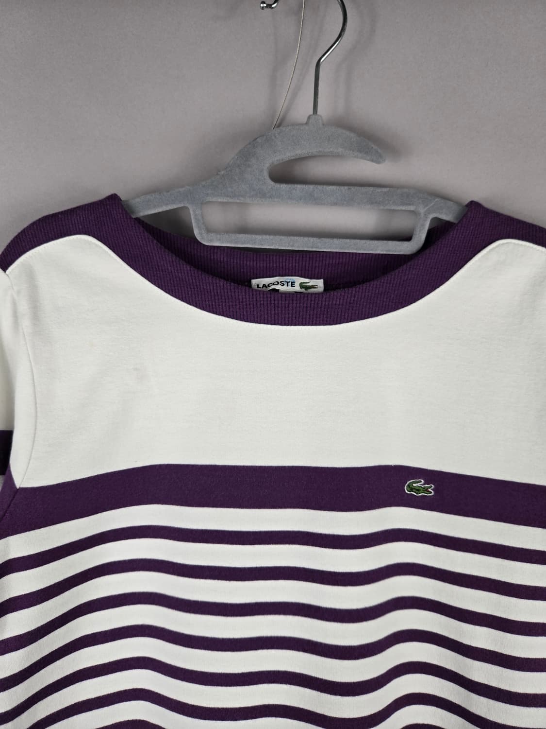 [무료배송]라코스테 90 (36) 여성 보트넥 스트라이프 긴팔 티셔츠 상품이미지2