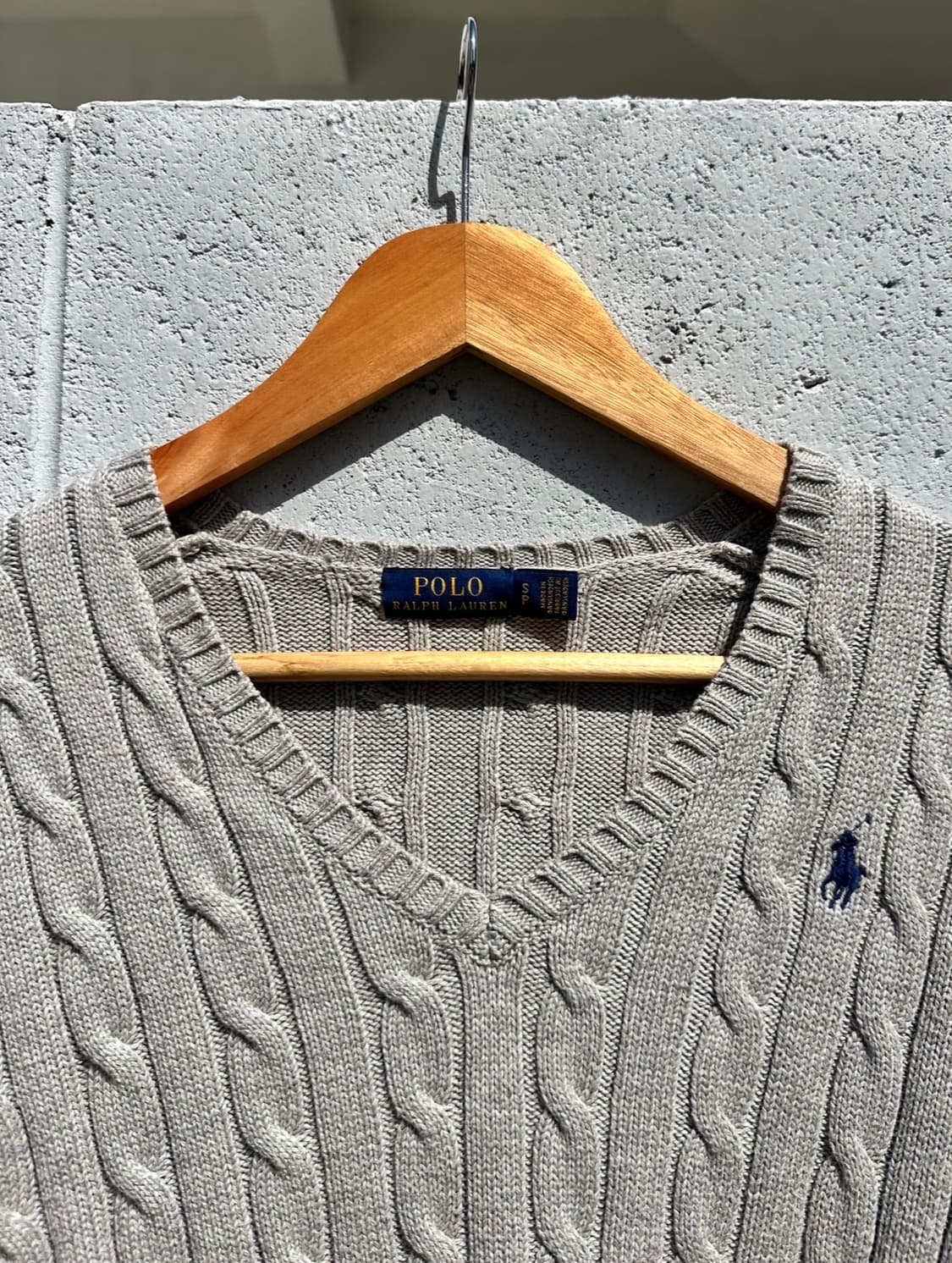 폴로 랄프로렌 브이넥 케이블 니트 상품이미지2