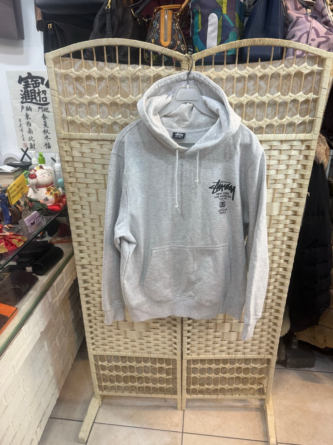 95 정품 스투시 월드투어 애쉬헤더 후드티 팝니다 상품이미지1