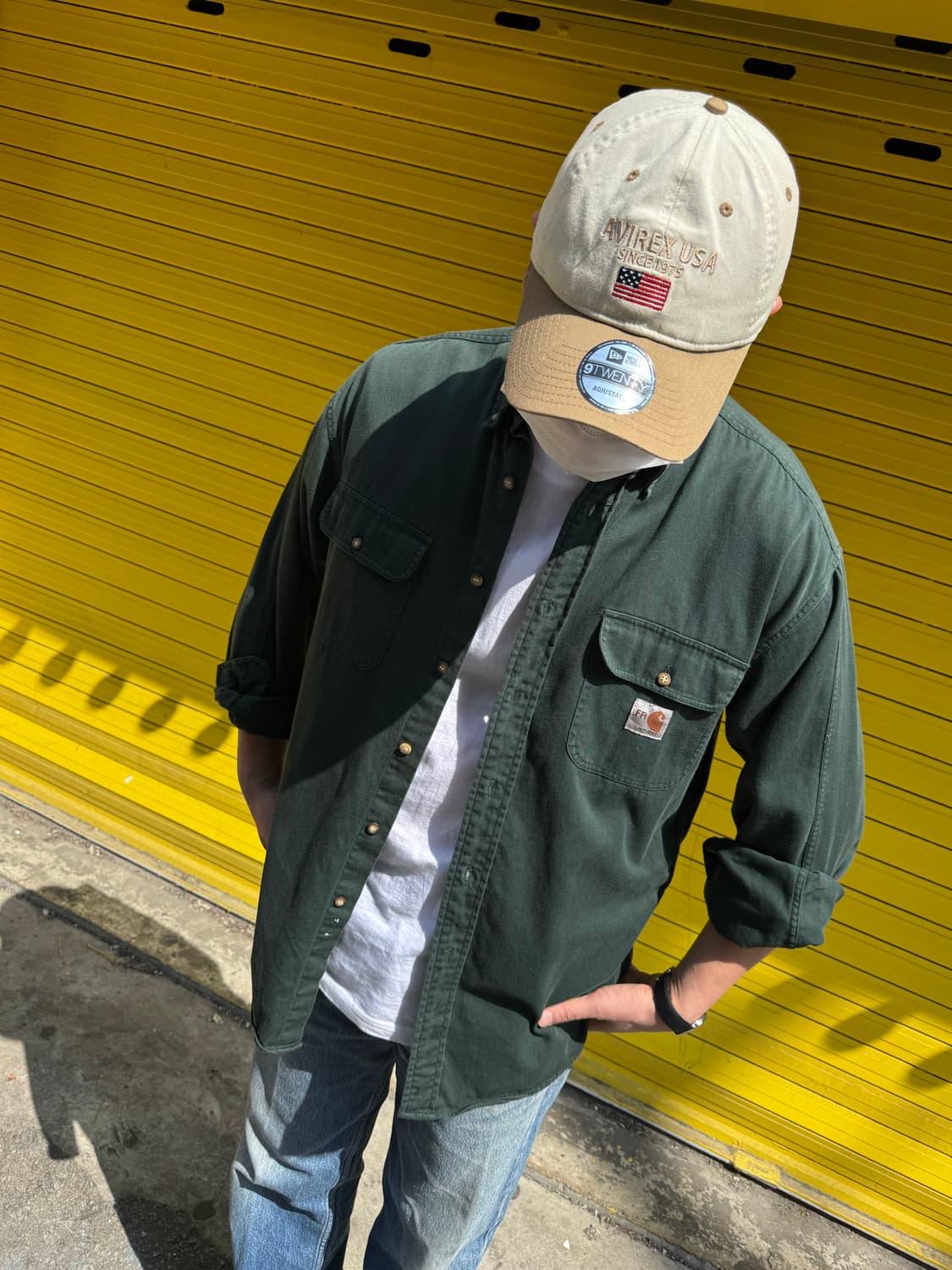 칼하트 딥그린 워크셔츠 M 상품이미지2