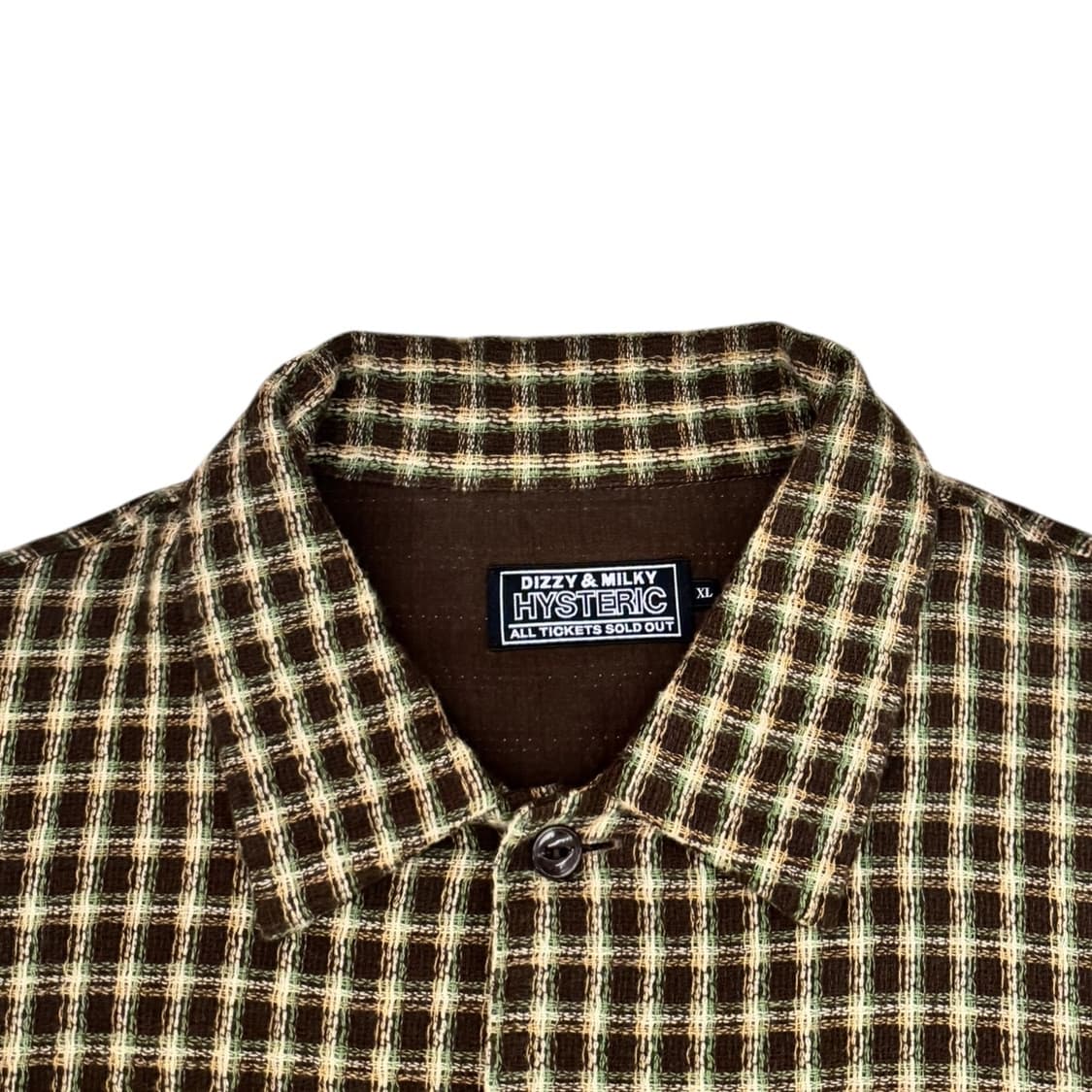 히스테릭글래머 파나마 체크 셔츠 자켓 브라운 상품이미지7
