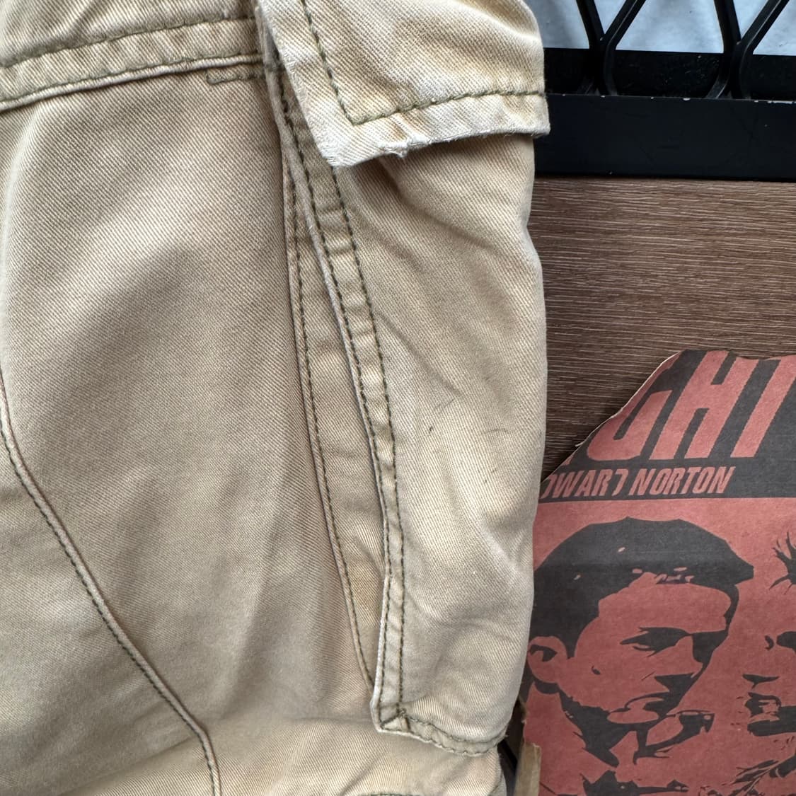 USA VINTAGE 카고 반바지 전면 미니 포켓 포인트 베이지 상품이미지8