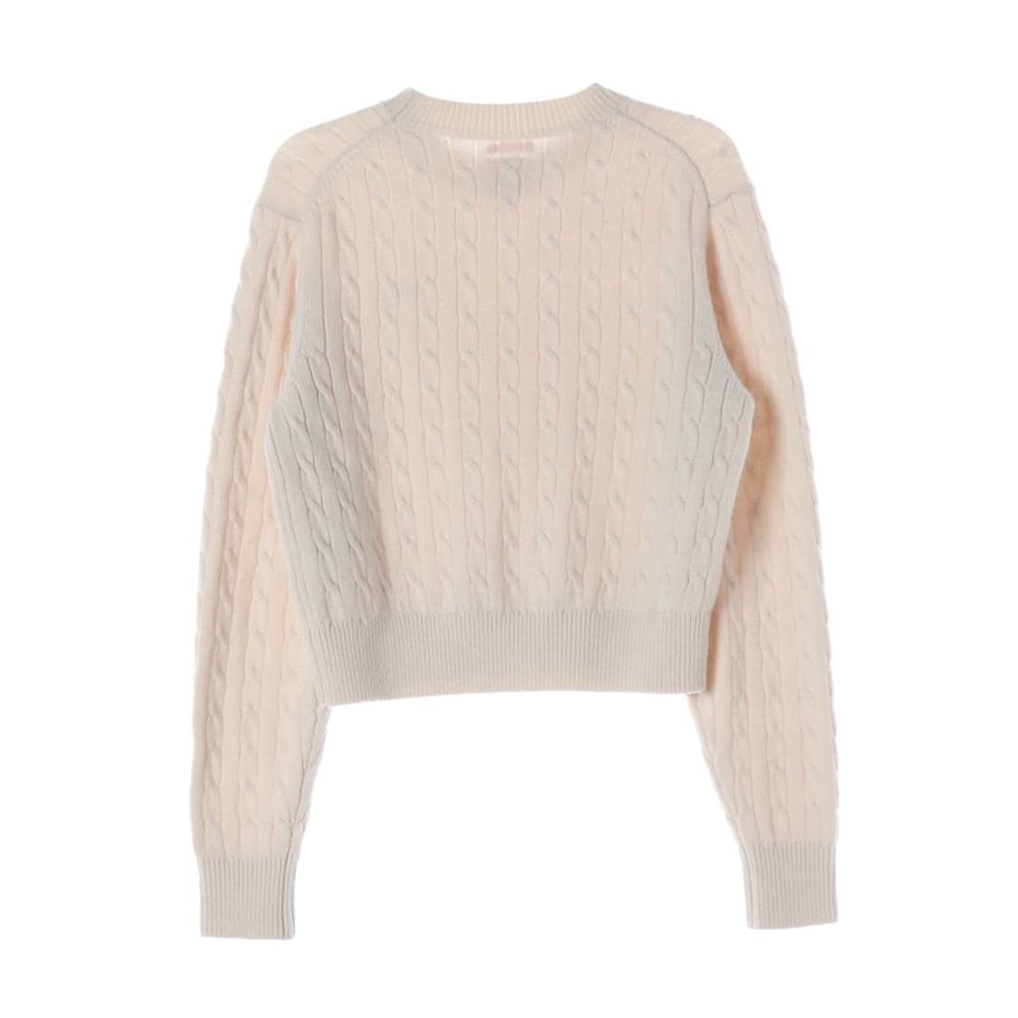 LEE 아이보리 케이블 크롭 니트 M 상품이미지2