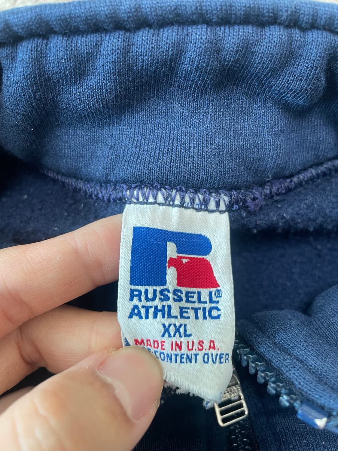 90s russell athletic half zip 러셀 반집업 스웻 상품이미지2