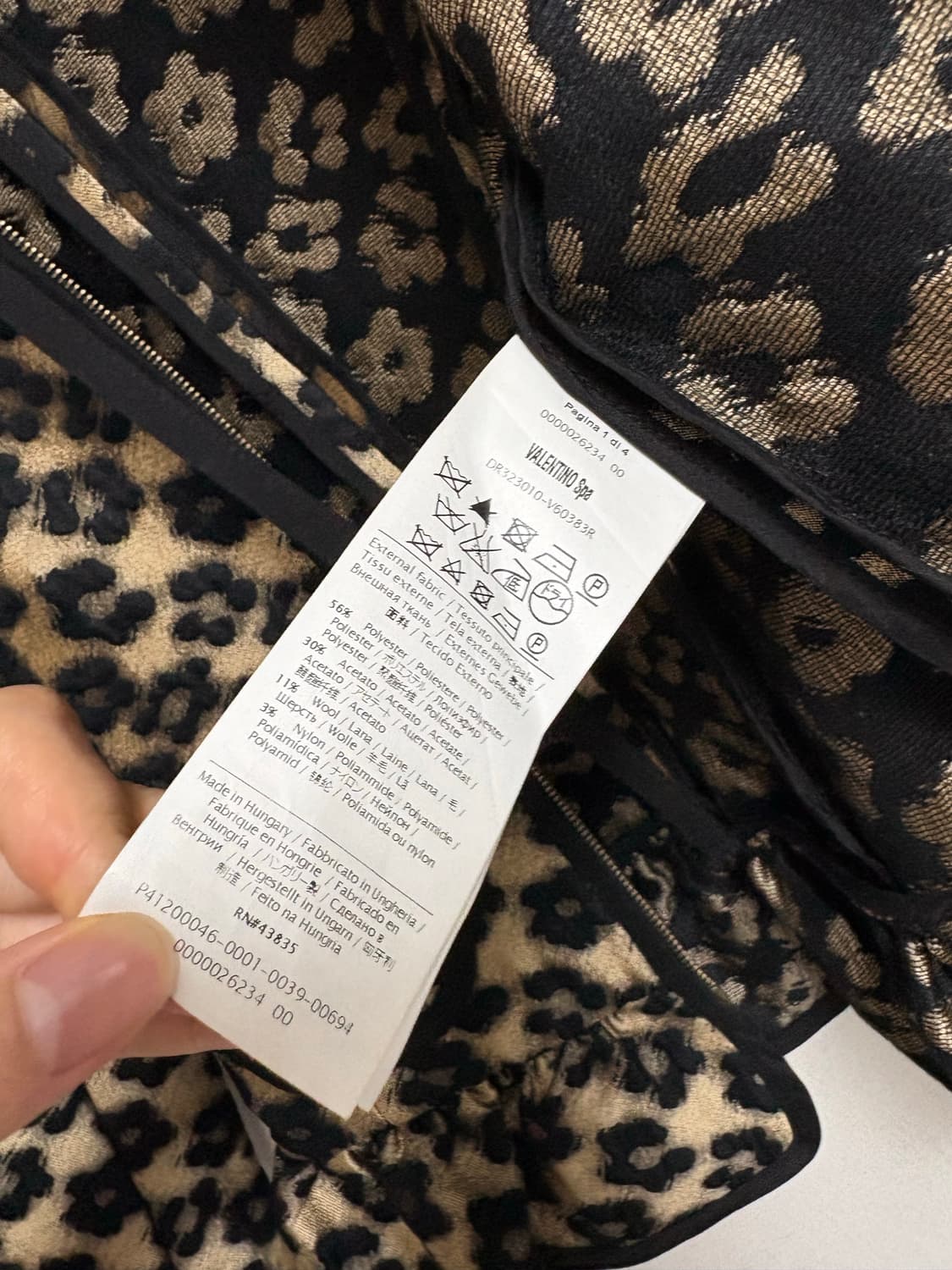 발렌티노 자카드 레오파드 플라워 자켓 상품이미지6