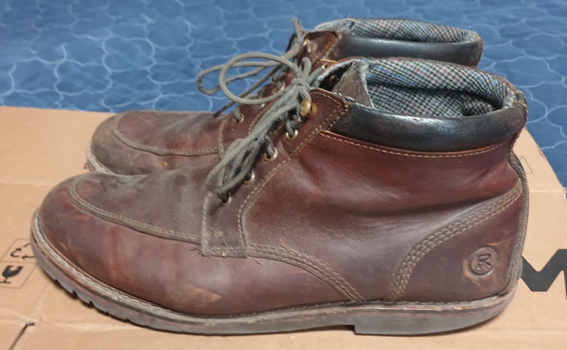 (빈티지) 락포트 소가죽 에이징 미들 워커부츠 브라운 (280) 상품이미지2
