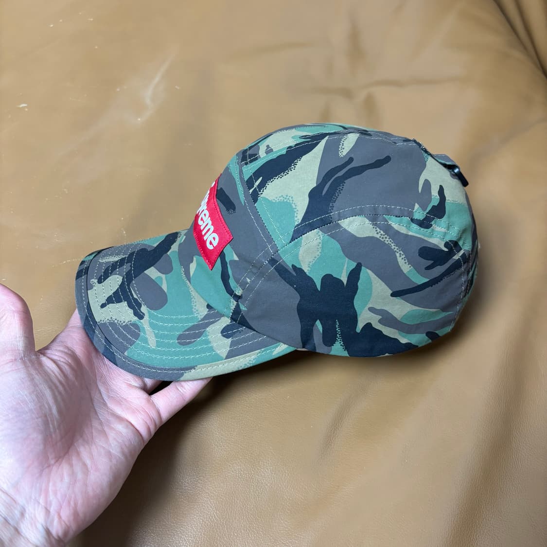 슈프림 캠프캡 모자 박스로고 22fw 벤틸 우드랜드 카모 상품이미지4