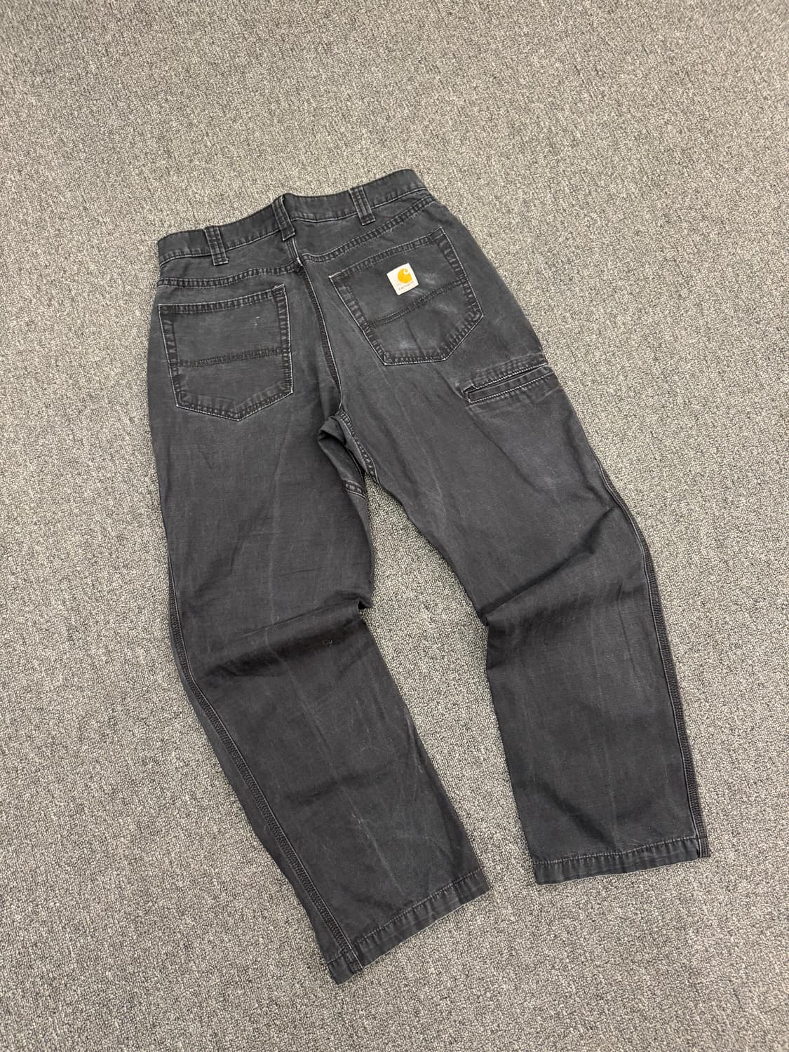 칼하트 빈티지 싱글니 블랙 워크팬츠 상품이미지4