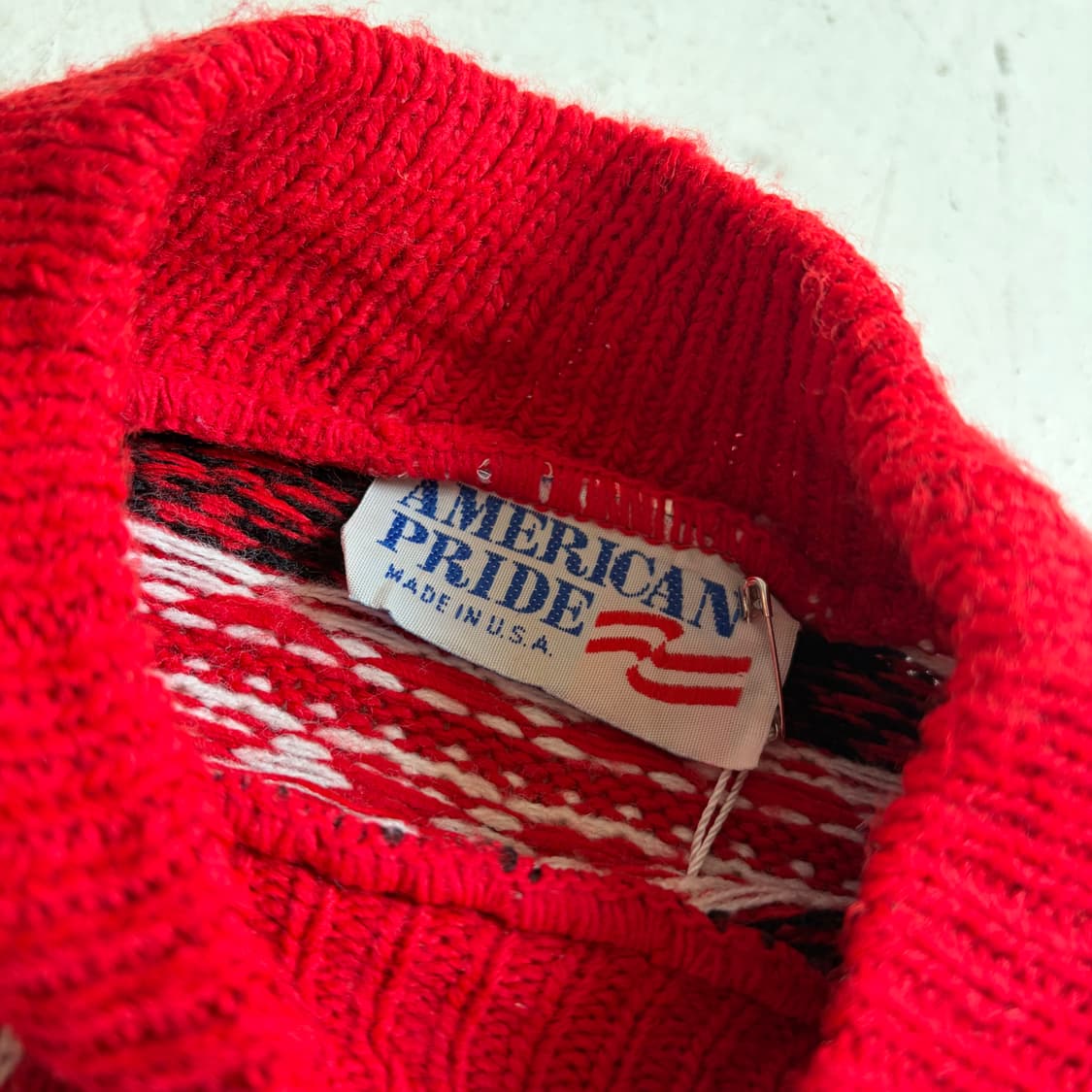 80s USA 아메리칸 프라이드 빈티지 아크릴 니트 M 상품이미지5