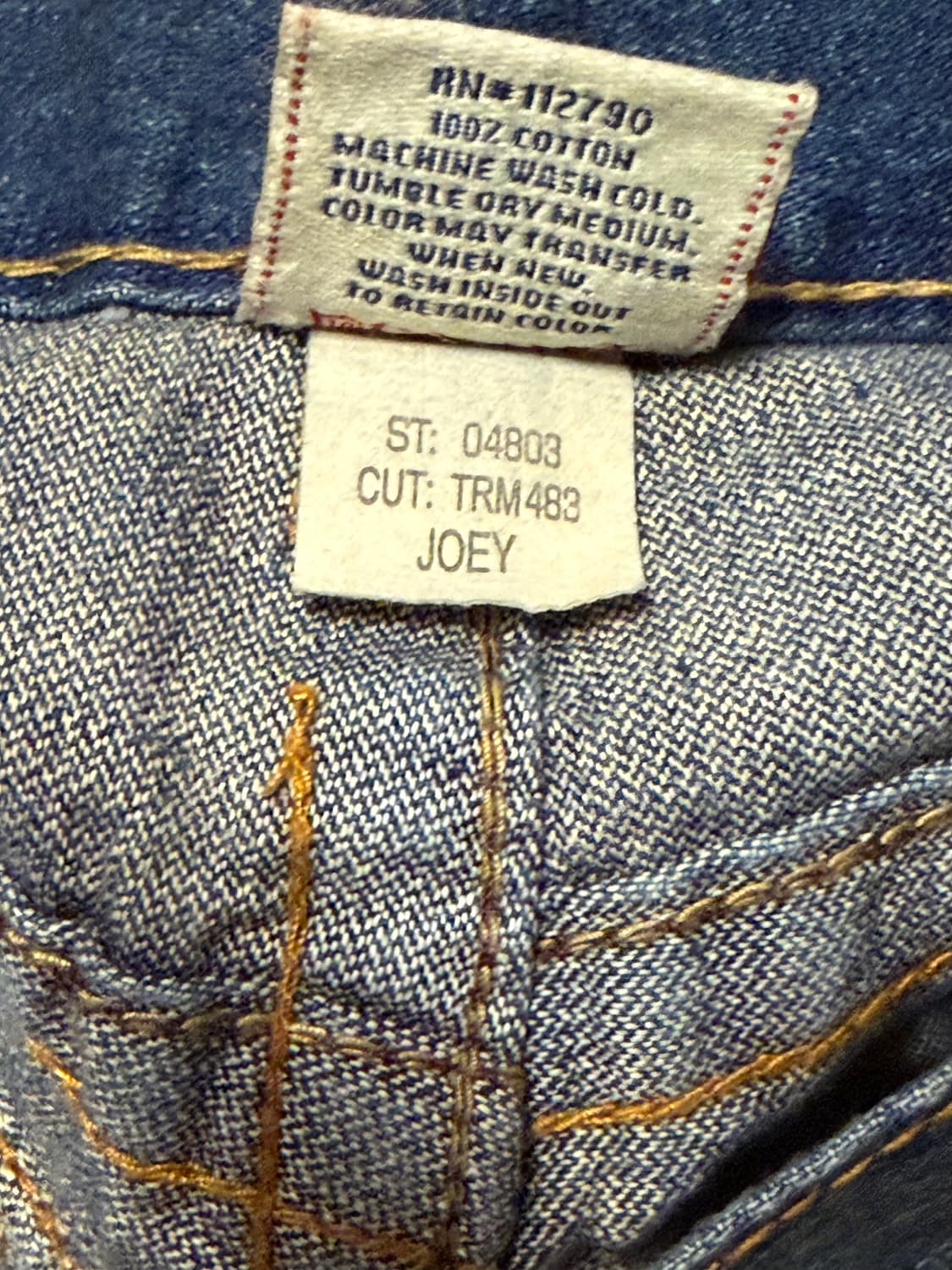 트루릴리전 트루릴리젼 빈티지 부츠컷 조이 JOEY Y2K 로우라이즈 상품이미지5