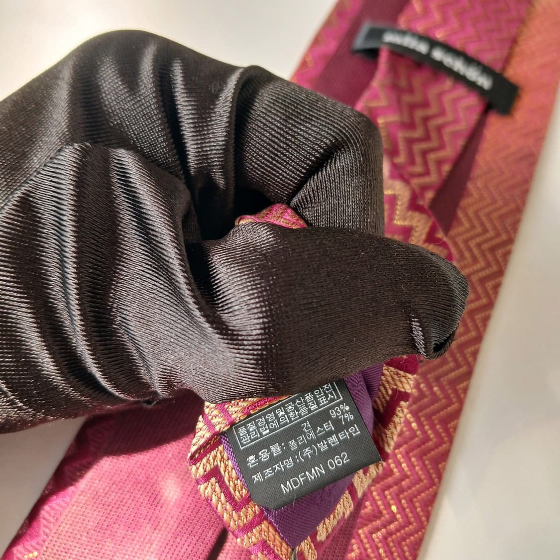 밀라숀 실크 레드 패턴 넥타이 8.6cm S~A+등급 e811
 상품이미지10