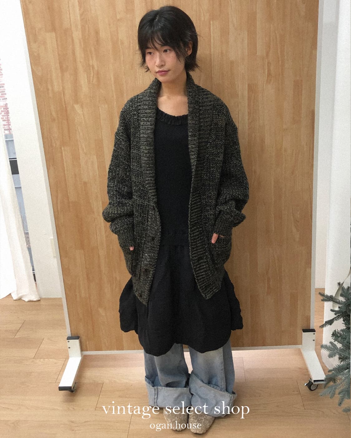 vintage wool cardigan(unisex) 상품이미지4