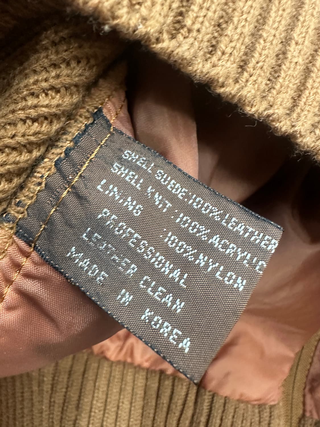 80s Sears SportsWear 니트 스웨이드 자켓 L 상품이미지5