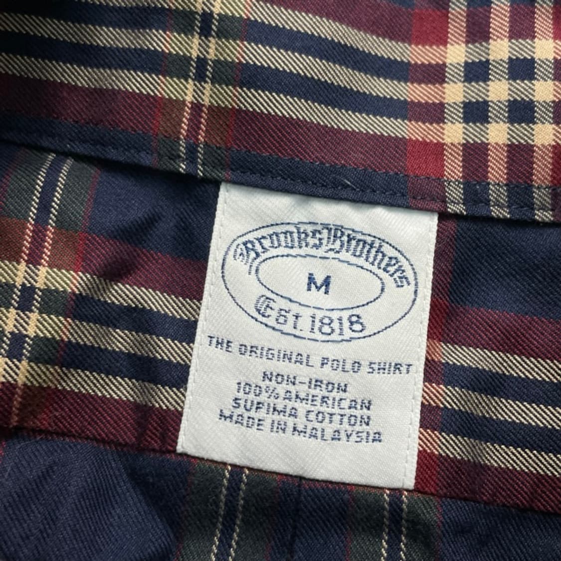 95-100 브룩스브라더스 타탄 체크 셔츠 상품이미지3