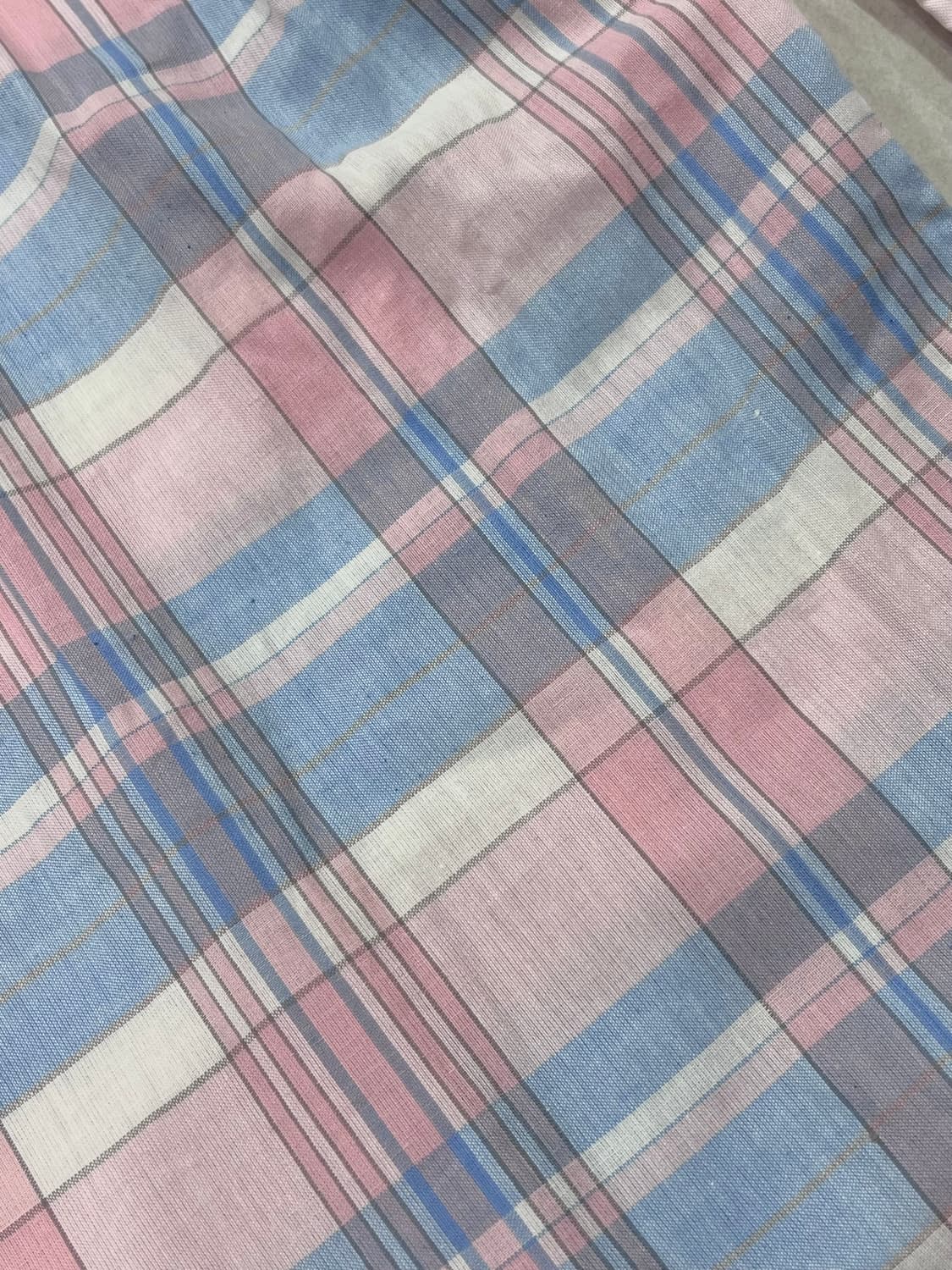 톰브라운 마드라스 린넨 & 옥스퍼드 혼방 핑크 펀믹스 셔츠 상품이미지9