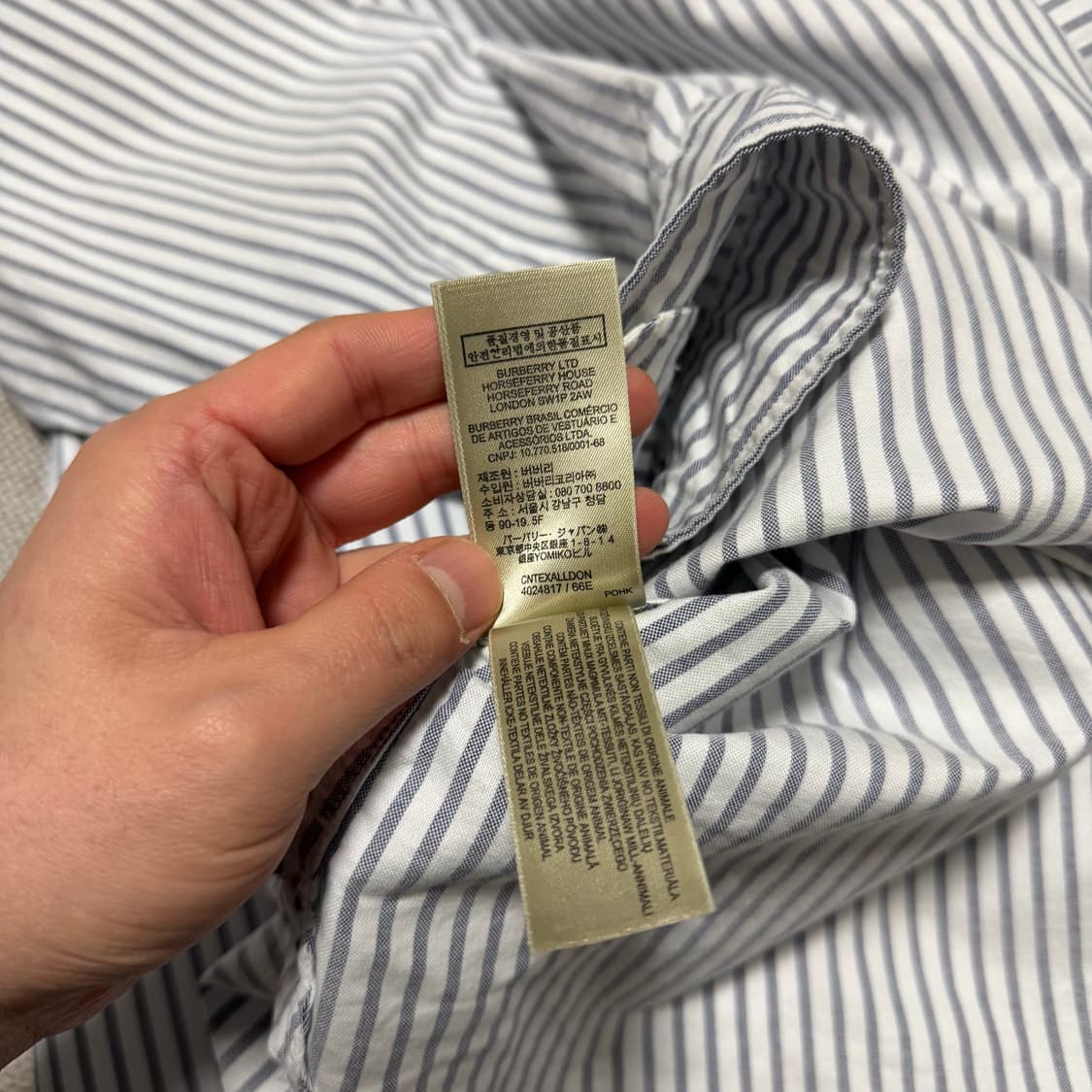 버버리 스프라이트 코튼 셔츠 상품이미지5