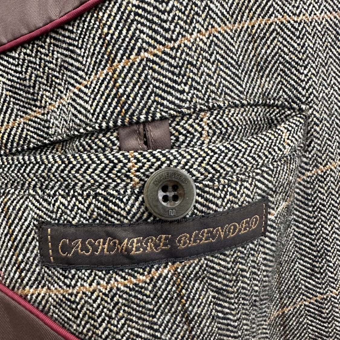 95 마에스트로 남자 캐시미어 헤링본 블레이져 자켓 상품이미지5