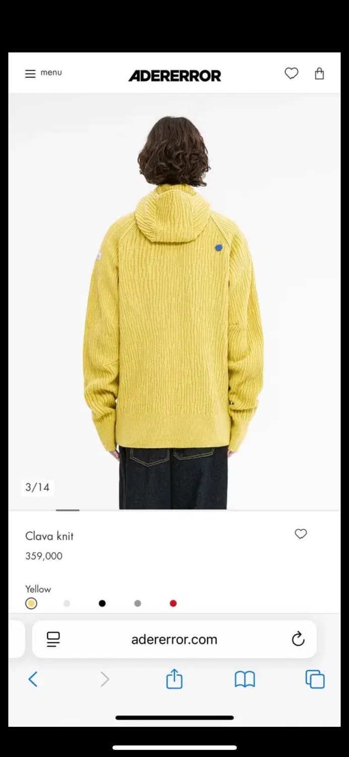 아더에러 클라바 니트 옐로우(A3) 상품이미지2