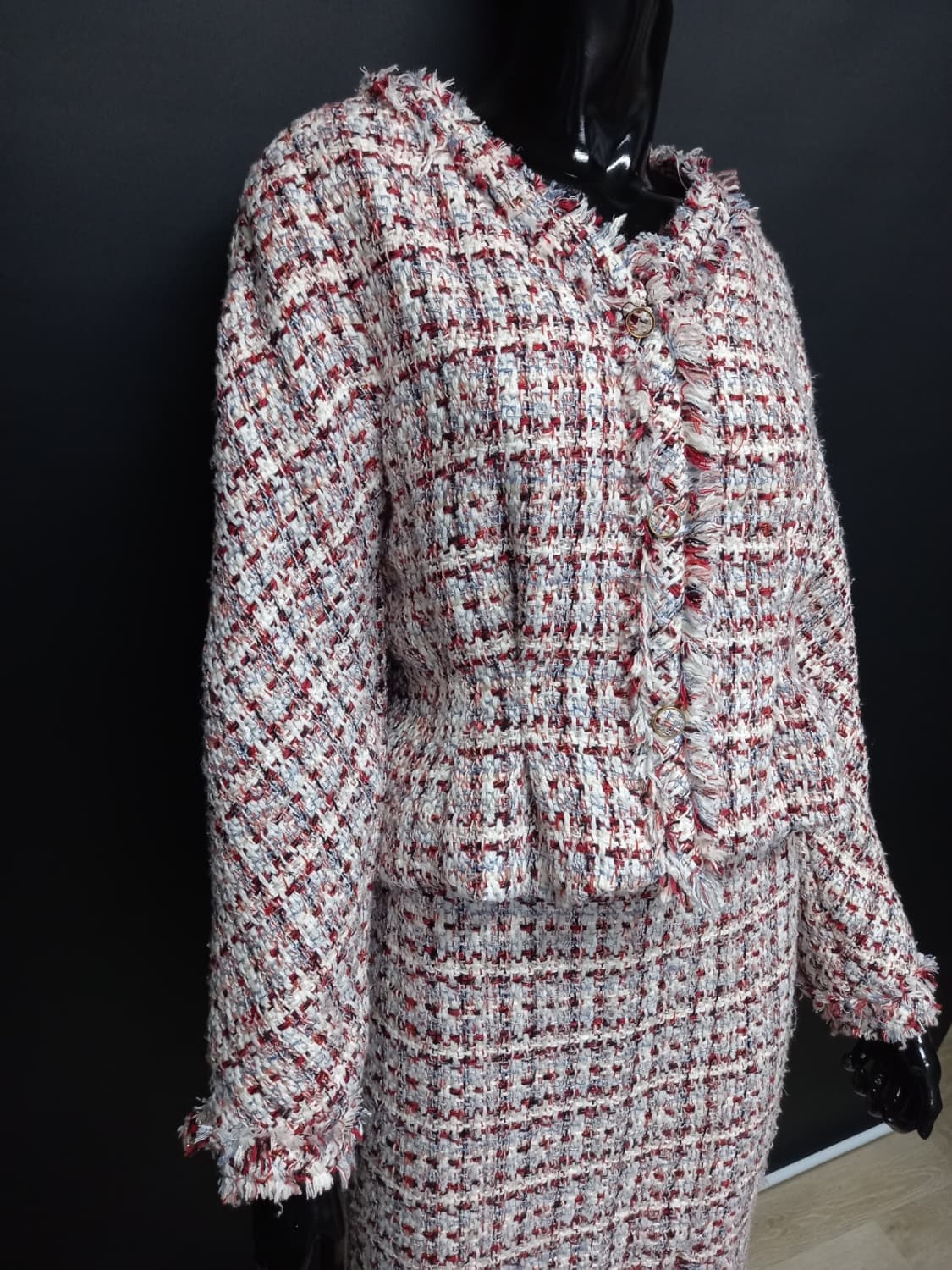 듀엘 춘추동 트위드 자켓스커트 셋업 55 상품이미지4