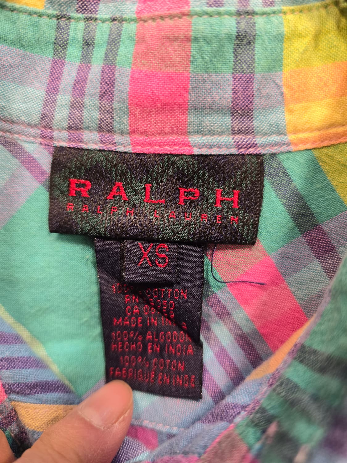 랄프로렌 체크 셔츠 XS (85) 상품이미지7