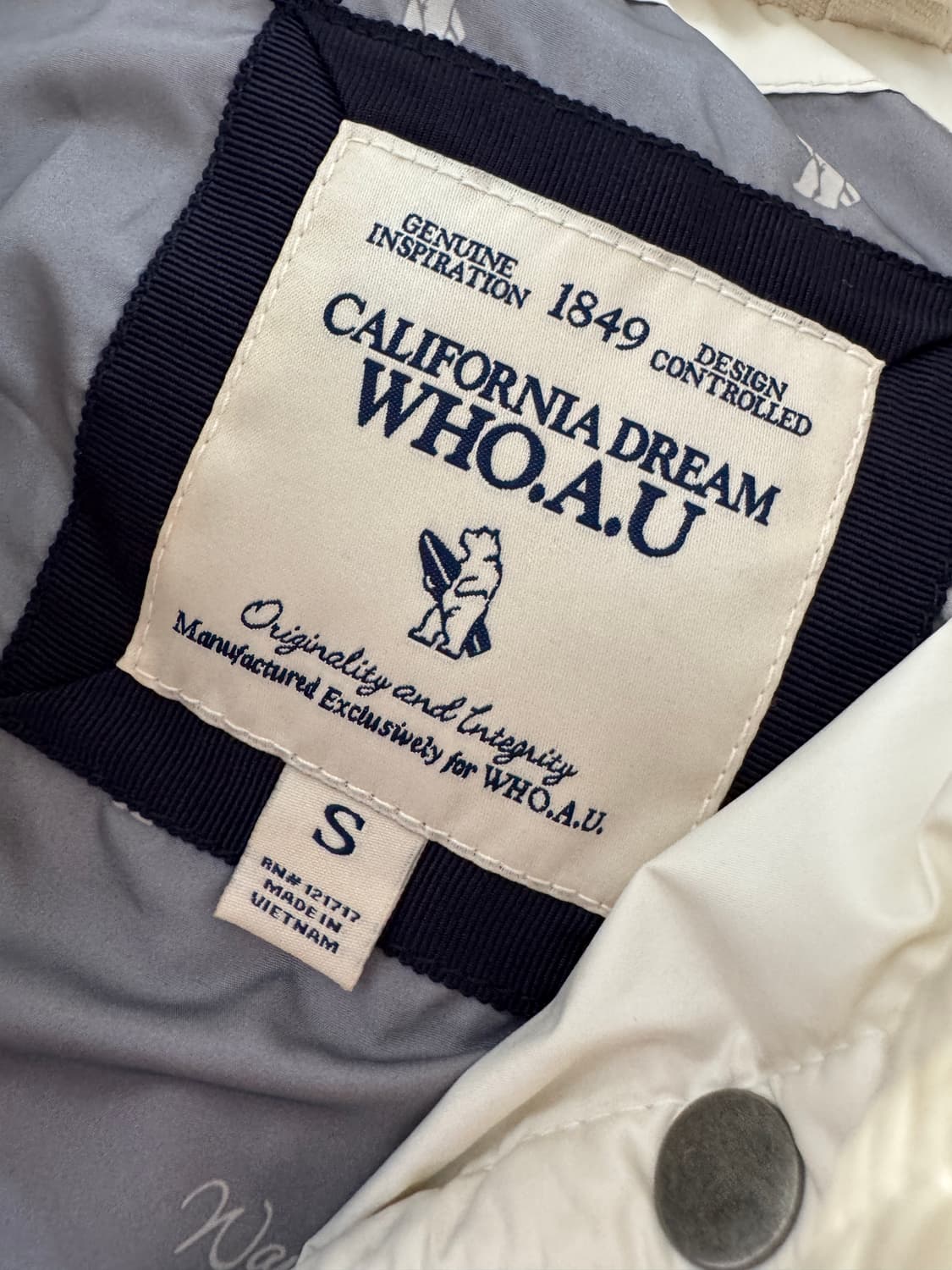 여성 후아유 아이보리 후드 패딩 조끼 s 상품이미지3