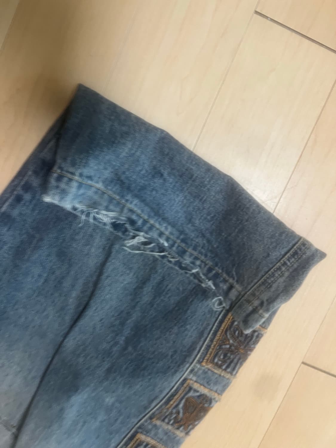 카락터Vintage emblem denim pants / Muddy bl 상품이미지5