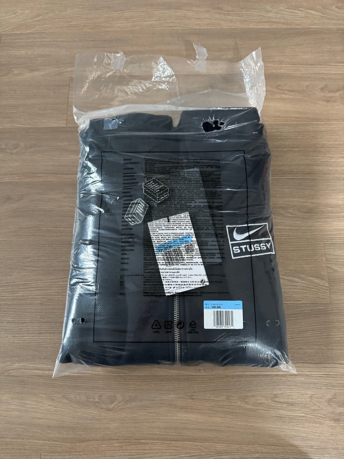 나이키 x 스투시 풀 집 워시드 플리스 후드 블랙 상품이미지1