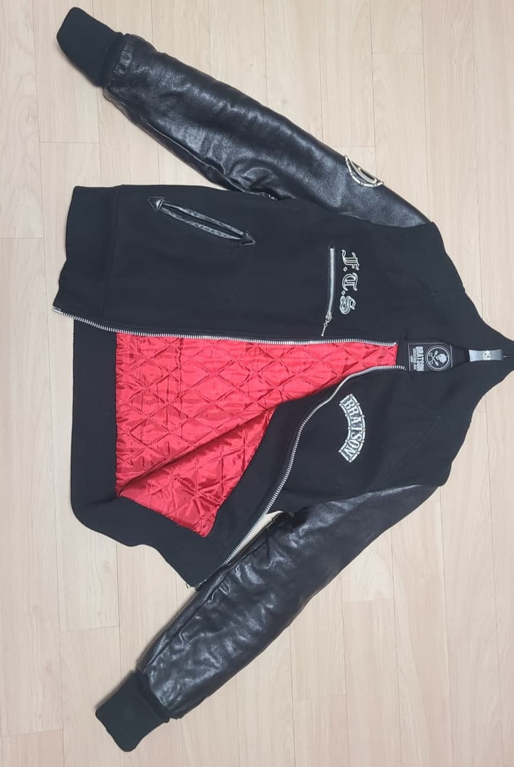 BRATSON 가죽 스타디움 바시티 자켓 상품이미지1