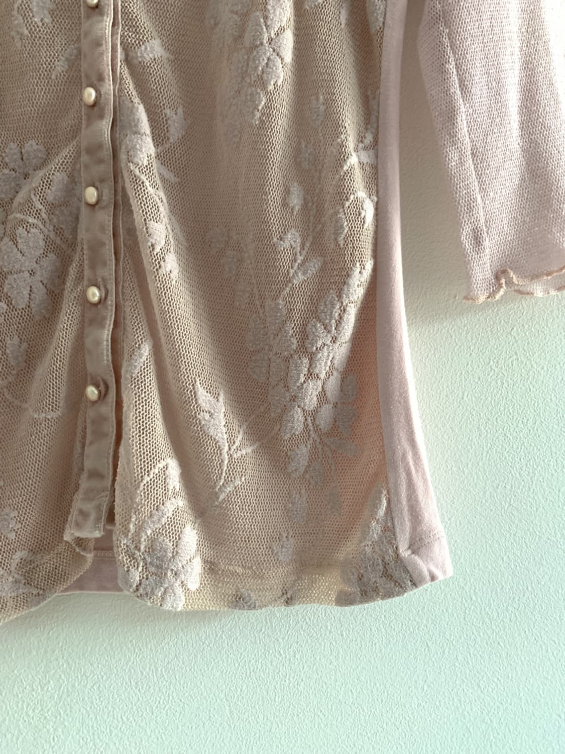 (Vintage)lace embroidery 2way cardigan 상품이미지5