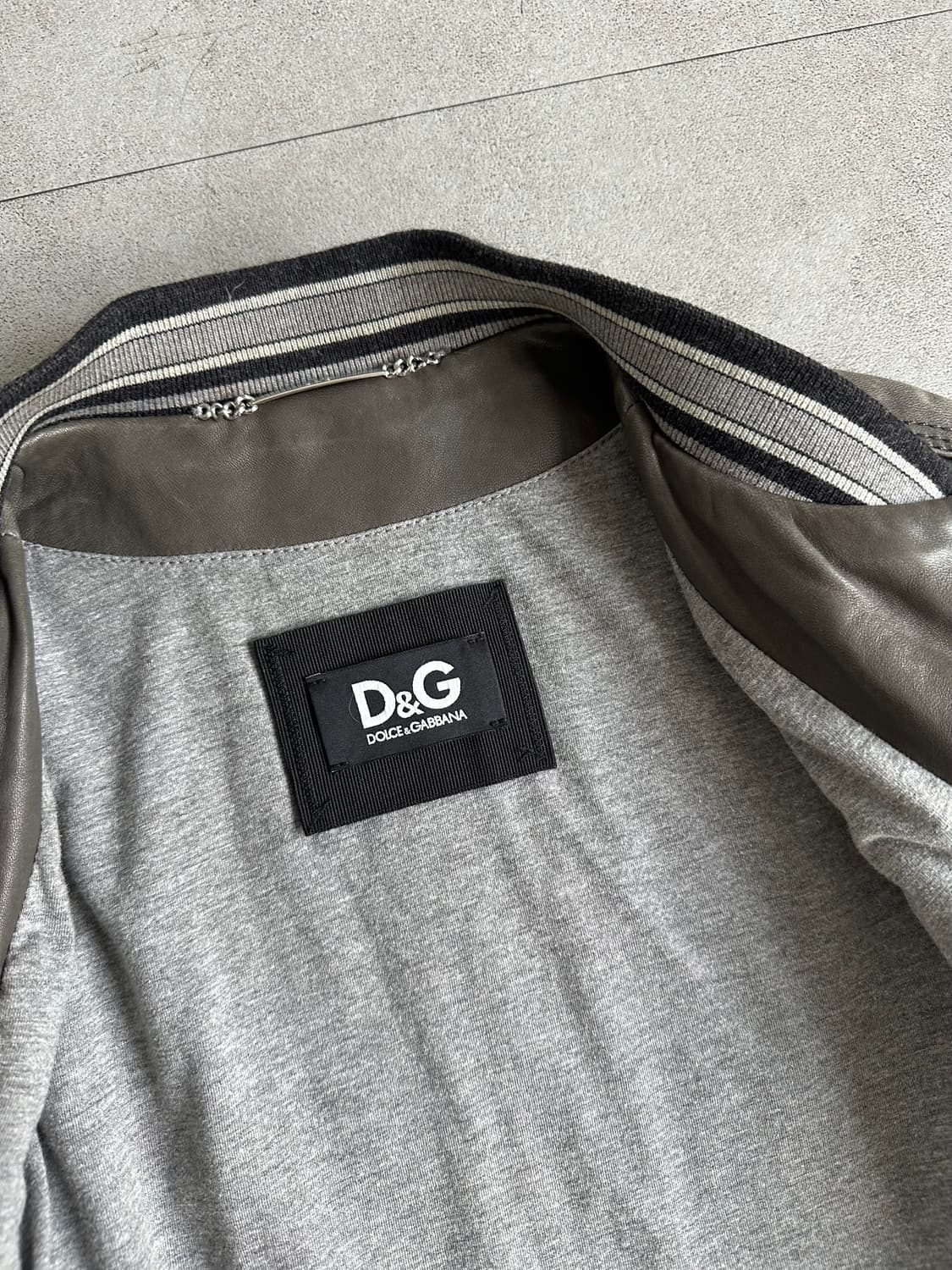 돌체앤가바나 00s 브라운 램스킨 레더 봄버 상품이미지6