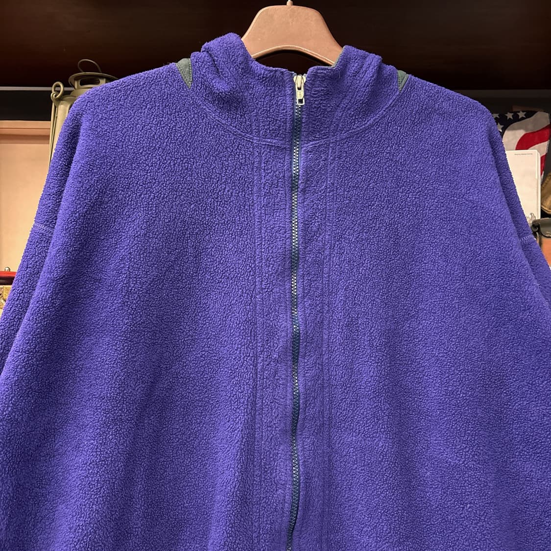 90s 파타고니아 미국생산 윈드존 플리스 후드 집업자켓 퍼플 N887 상품이미지3