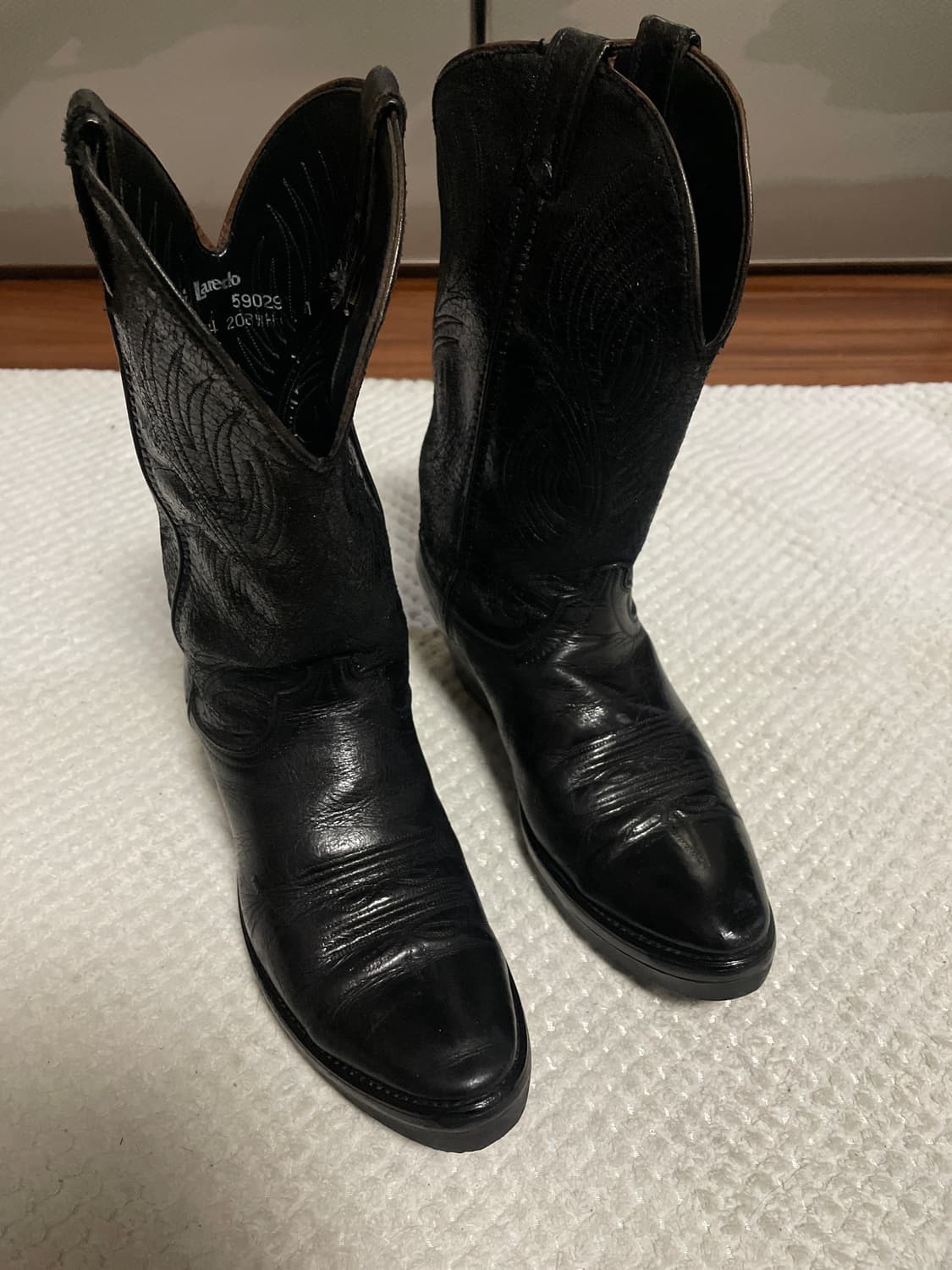 [10 1/2D] Laredo 라레도 웨스턴 카우보이 부츠 블랙 상품이미지2