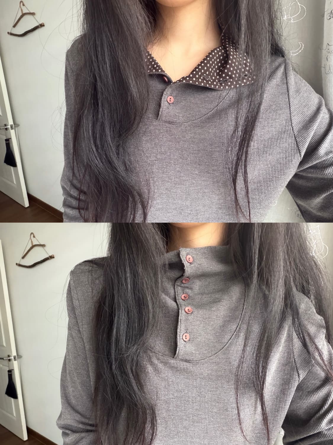 dot point rib top 상품이미지3