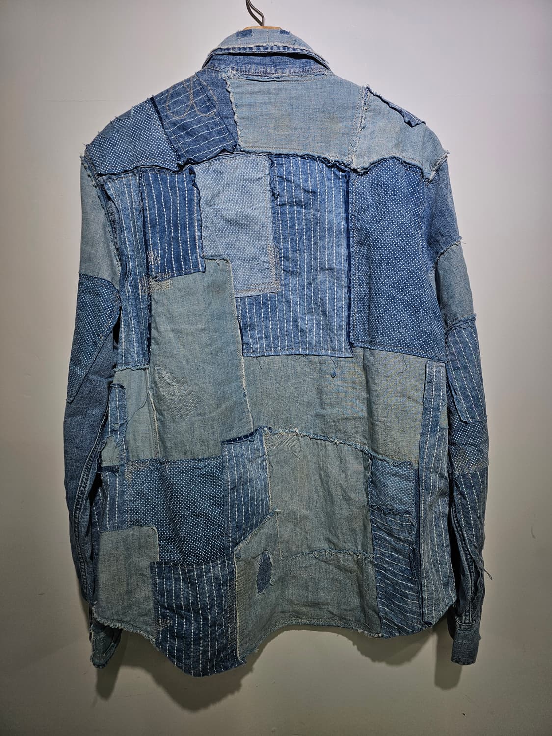 RRL 패치워크 데님 웨스턴 셔츠 L 상품이미지2