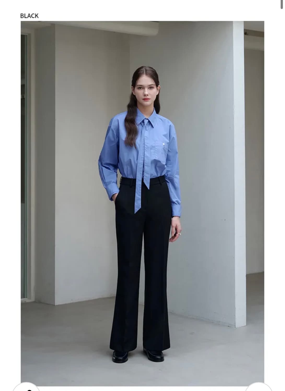 (새상품)(S) 드로우핏 우먼 컴피 울 슬림 부츠컷 슬랙스 BLACK 상품이미지2