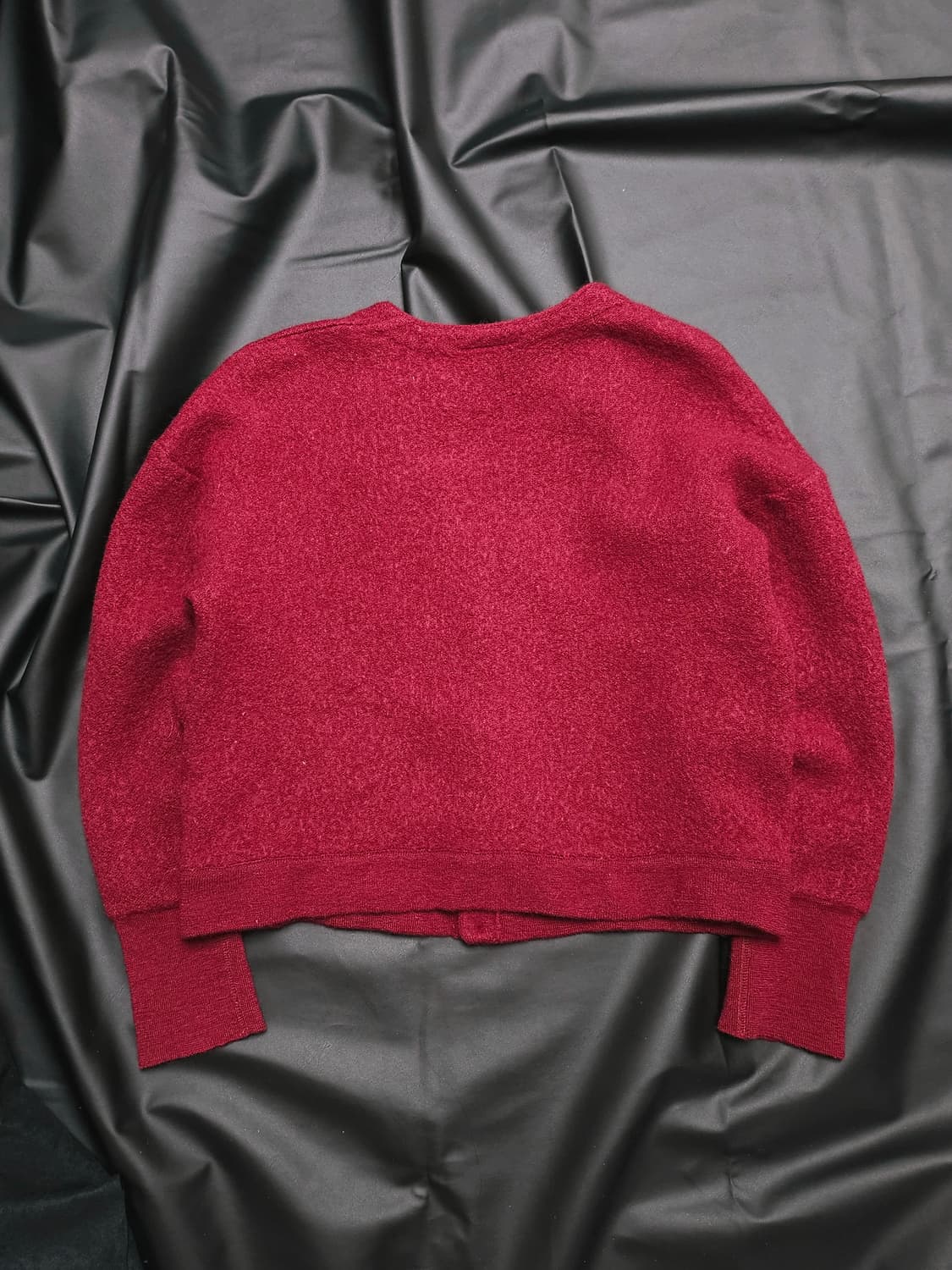 Lacoste 와인 컬러 크롭 가디건 Free 상품이미지2