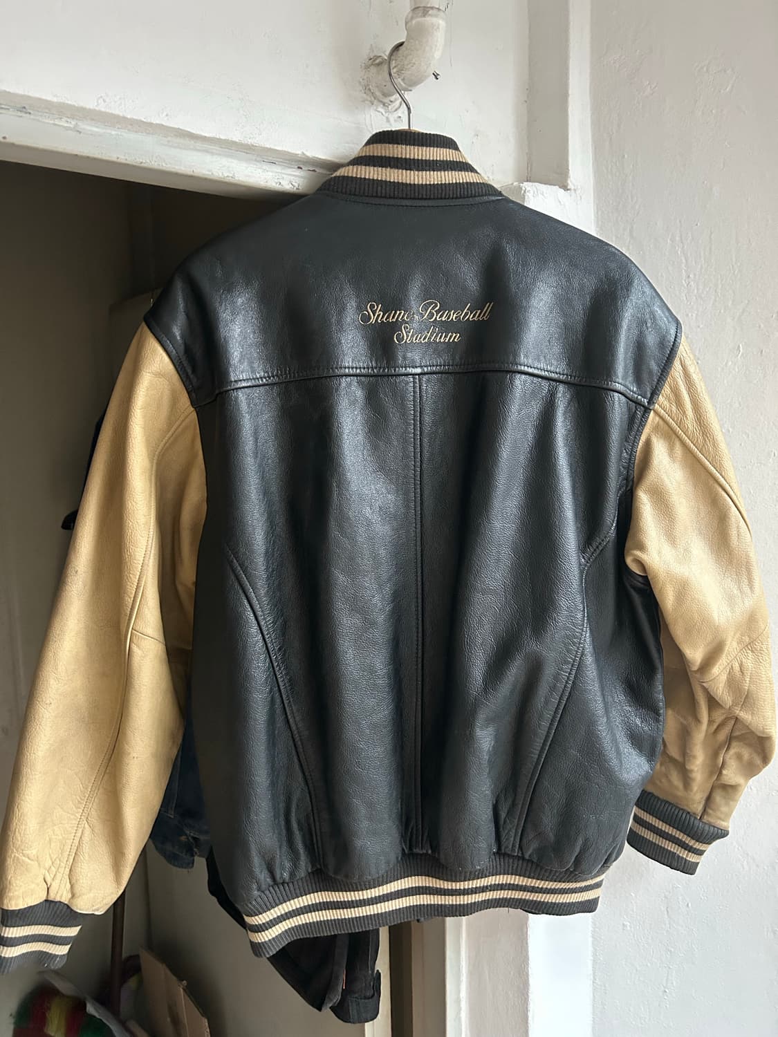 90‘s Shane 소가죽 바시티자켓 상품이미지4