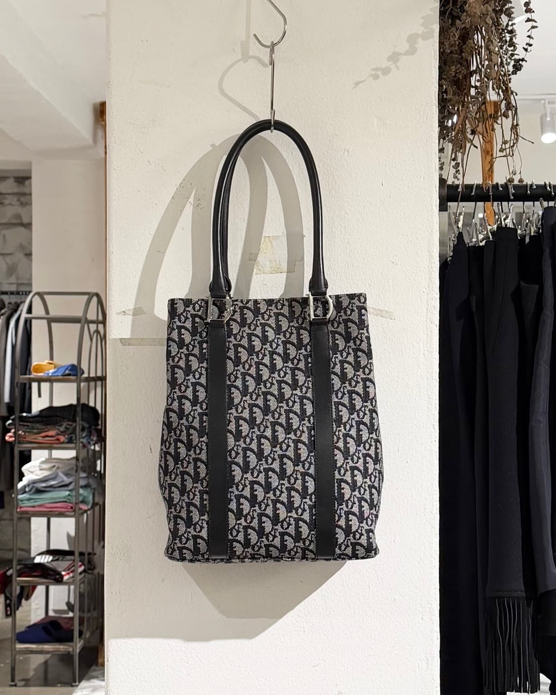 크리스찬 디올 오블리크 캔버스 레더 트리밍 트로터 토트백 상품이미지1